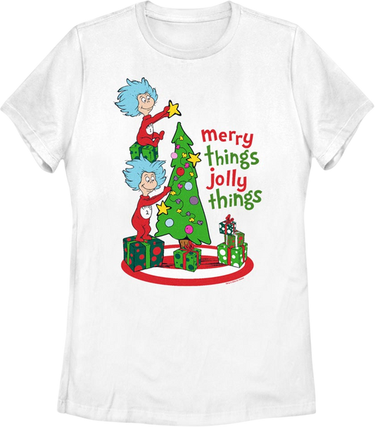 Womens Merry Things Jolly Things Dr. Seuss Shirt