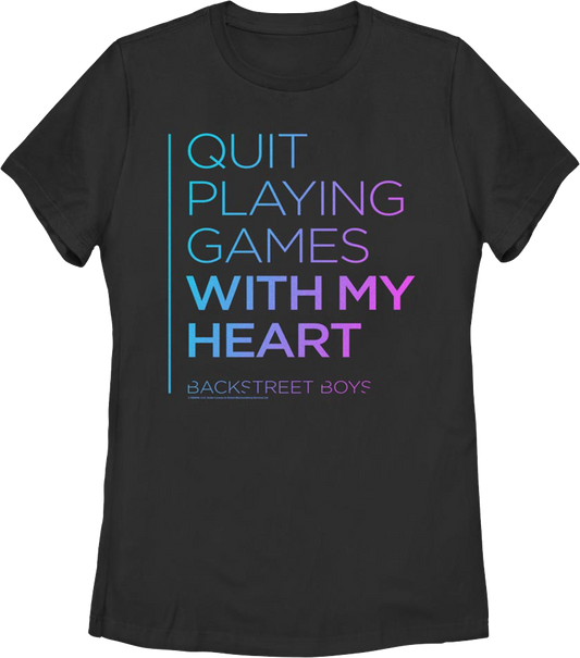 Womens Quit Playing Games With My Heart Backstreet Boys Shirt