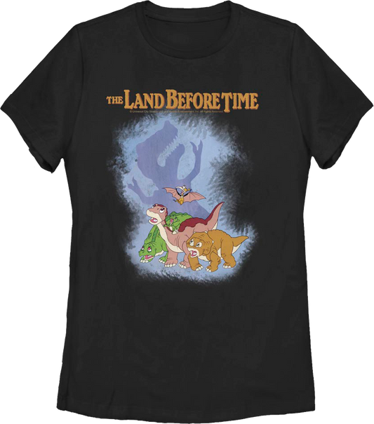 Womens Sharptooth Shadow Land Before Time Shirt