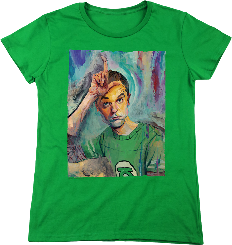 Womens Sheldon Painting Big Bang Theory Shirt