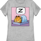 Womens Sleeping Garfield Shirt