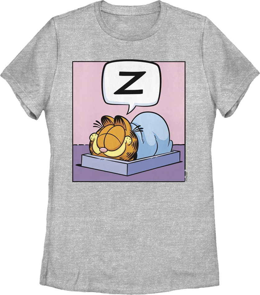Womens Sleeping Garfield Shirt