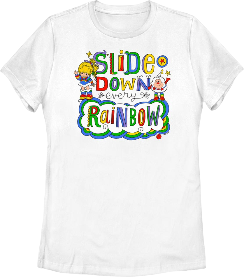 Womens Slide Down Rainbow Brite Shirt