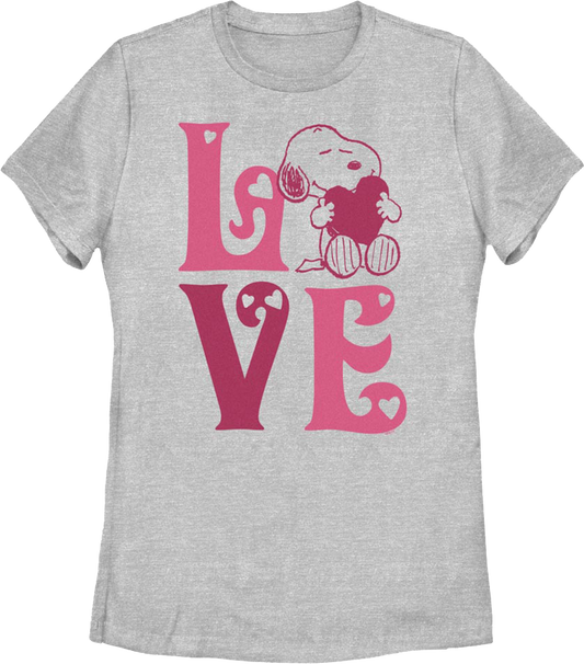 Womens Snoopy Puppy Love Peanuts Shirt
