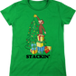 Womens Stackin' Curious George Christmas Shirt