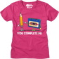 Womens You Complete Me Pencil & Cassette Shirt