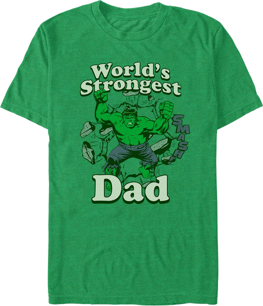World's Strongest Dad Incredible Hulk Marvel Comics T-Shirt
