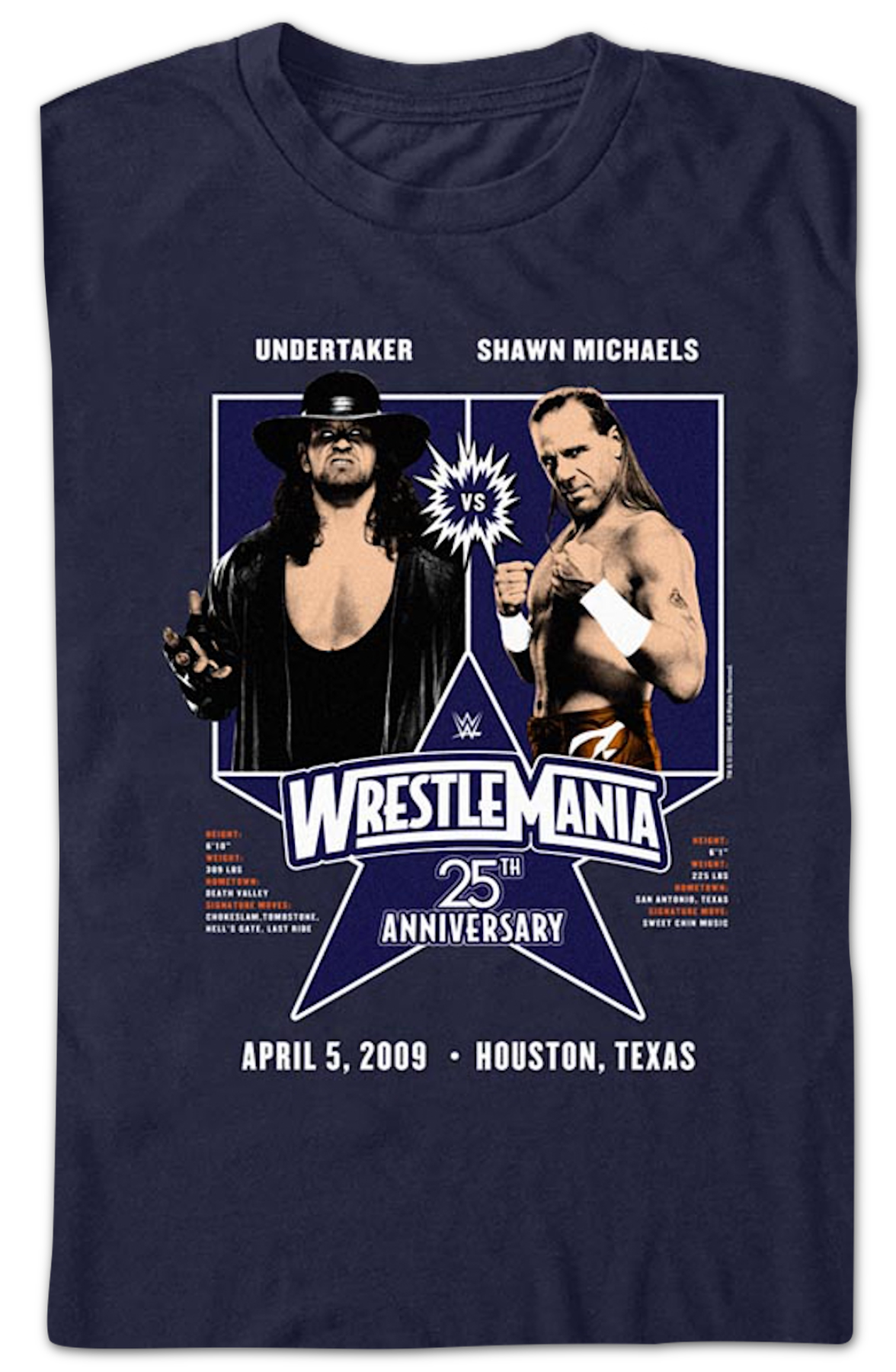 WrestleMania 25 Undertaker vs. Shawn Michaels T-Shirt