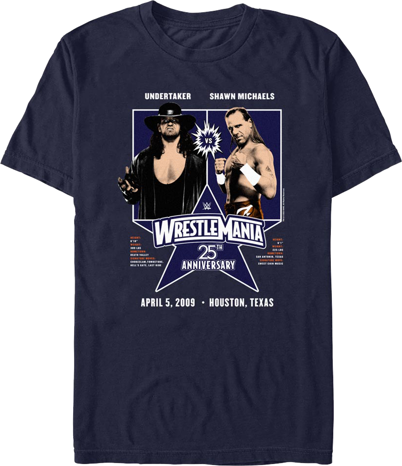 WrestleMania 25 Undertaker vs. Shawn Michaels T-Shirt