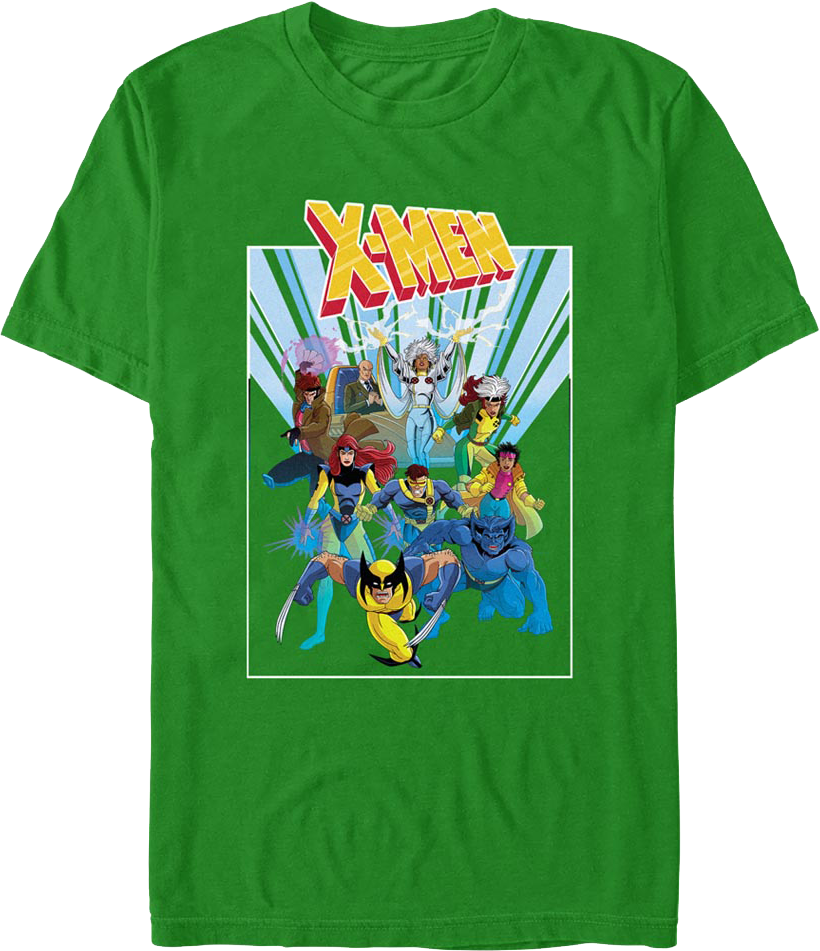 X-Men 90's Cartoon Cast Marvel Comics T-Shirt
