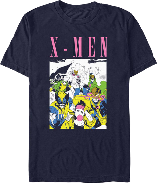 X-Men Group Illustration Marvel Comics T-Shirt