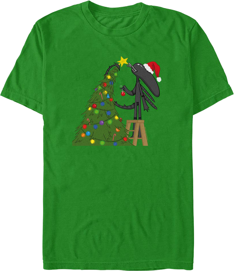 Xenomorph Christmas Tree Alien T-Shirt