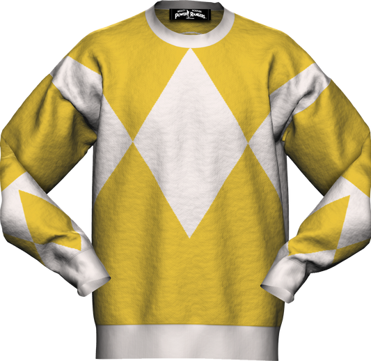 Yellow Ranger Mighty Morphin Power Rangers Knitted Sweater