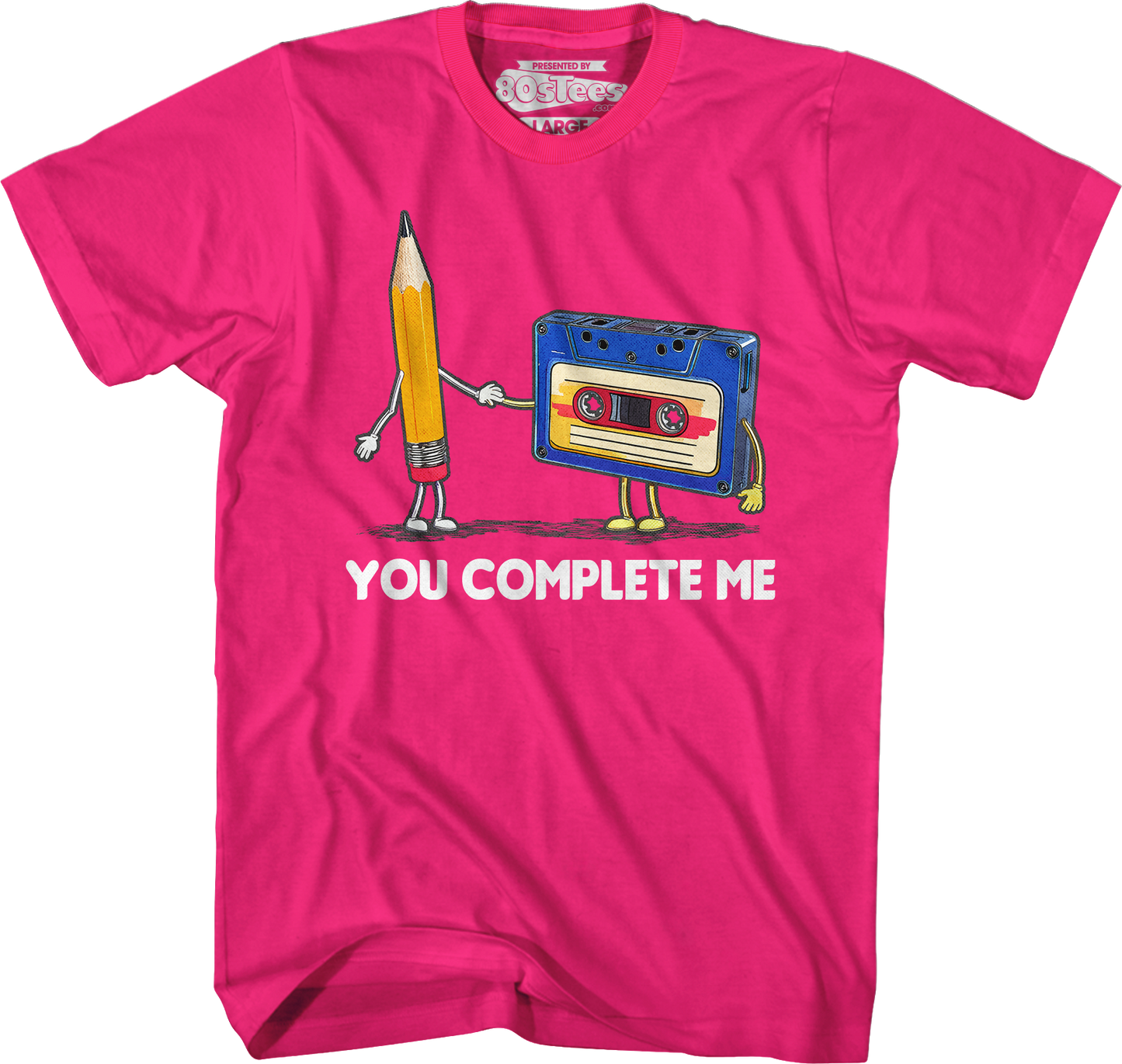 You Complete Me Pencil & Cassette T-Shirt