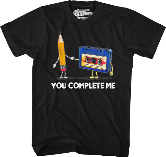 You Complete Me Pencil & Cassette T-Shirt