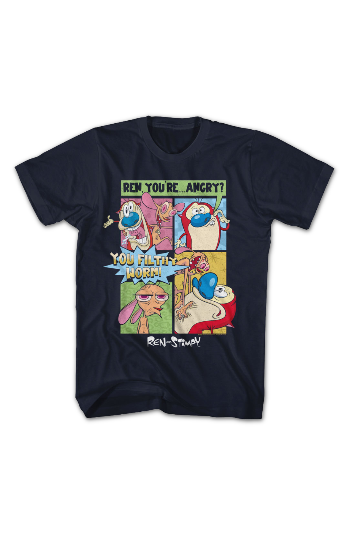 You Filthy Worm Ren And Stimpy T-Shirt