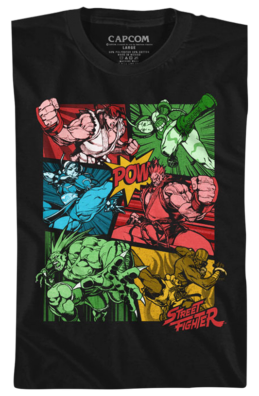 Youth Comic Book Action Street Fighter Shirt