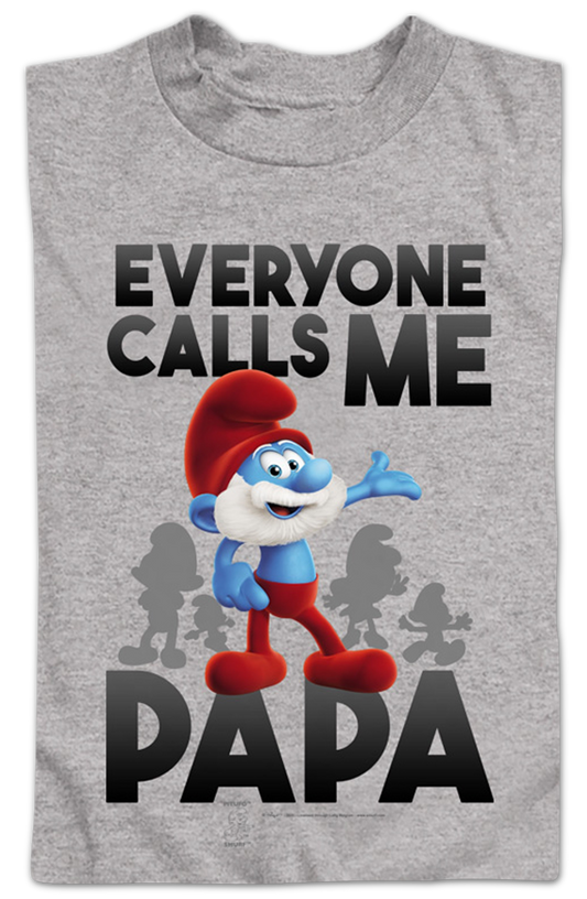 Youth Everyone Calls Me Papa Smurfs Shirt