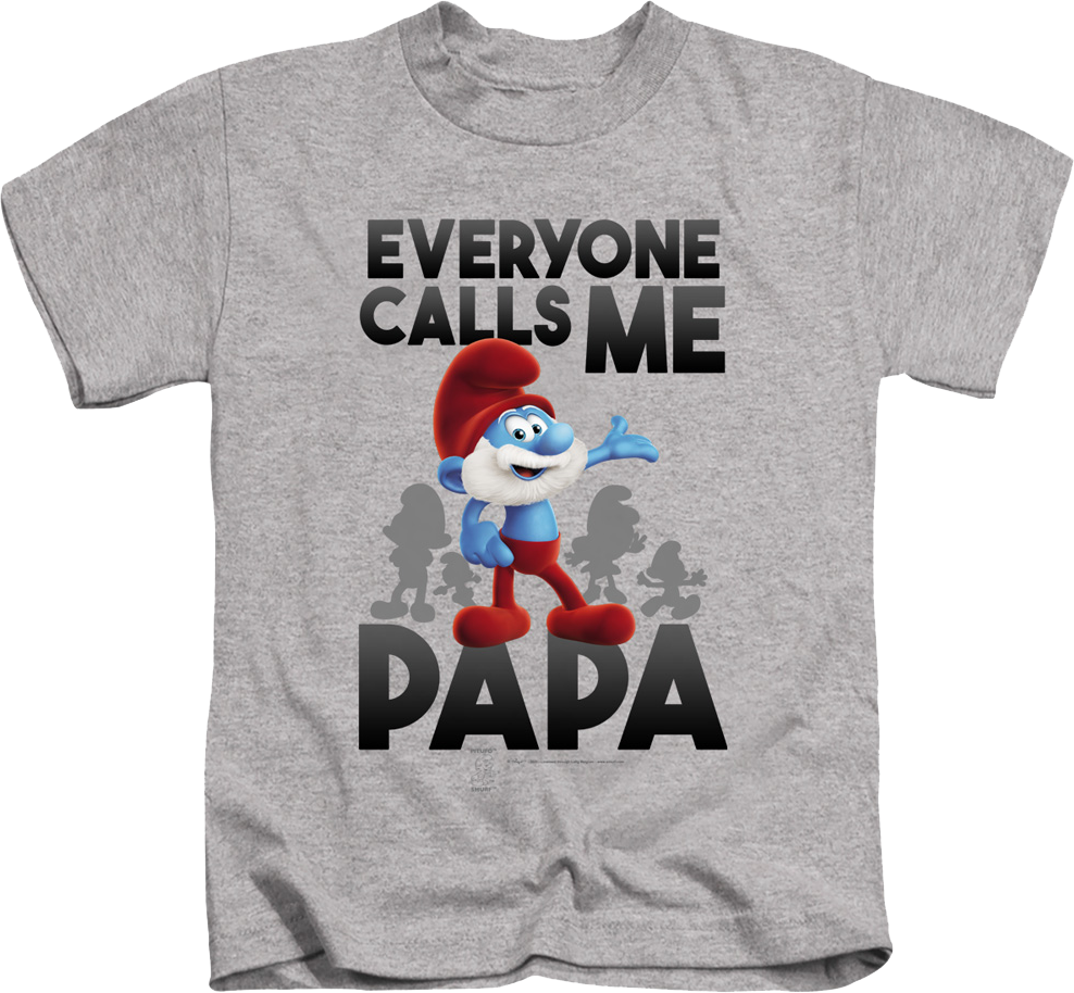 Youth Everyone Calls Me Papa Smurfs Shirt