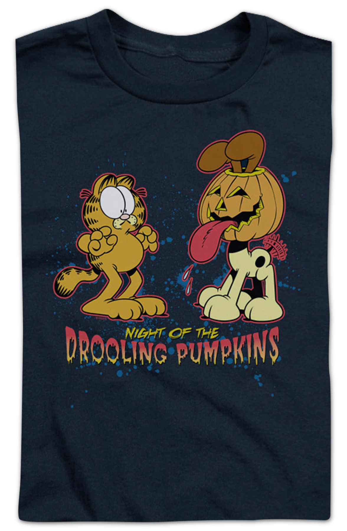 Youth Night Of The Drooling Pumpkins Garfield Shirt