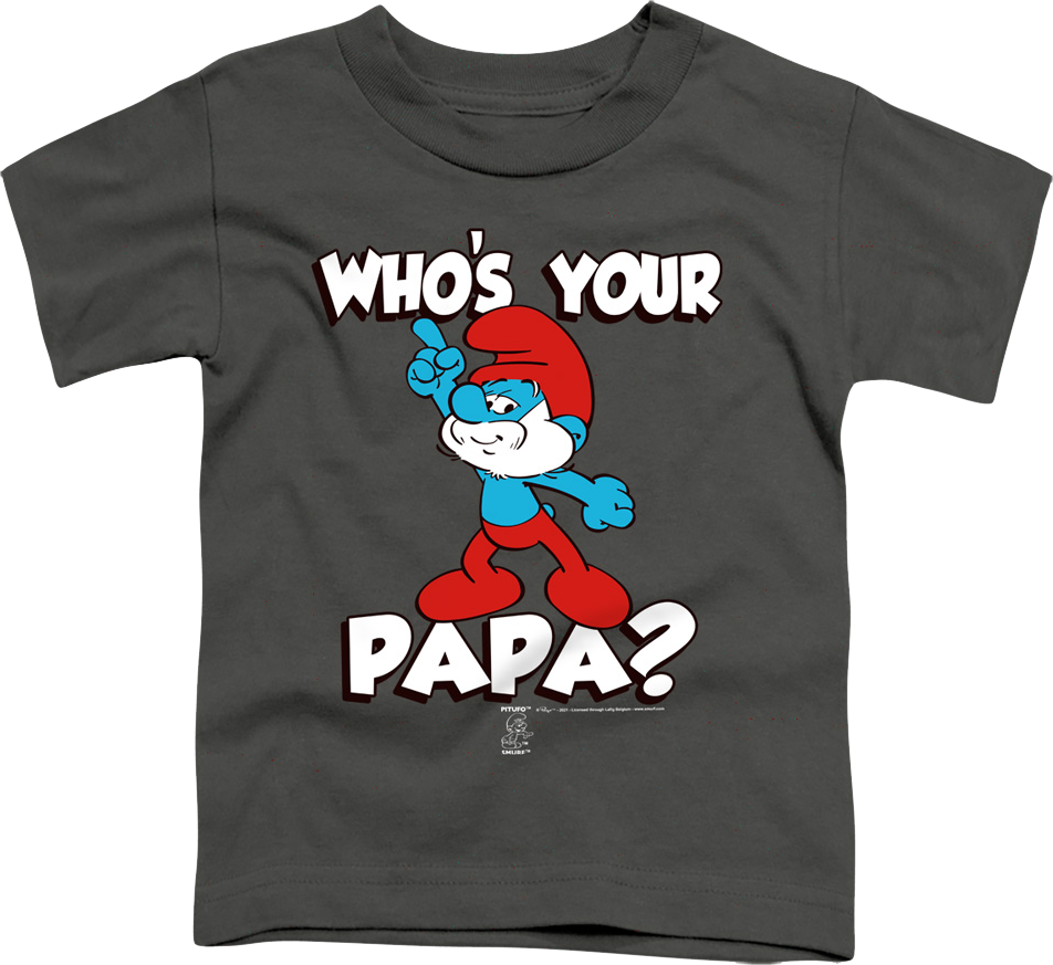 Youth Who's Your Papa? Smurfs Shirt