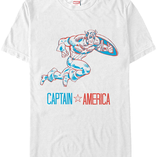 3-D Captain America T-Shirt
