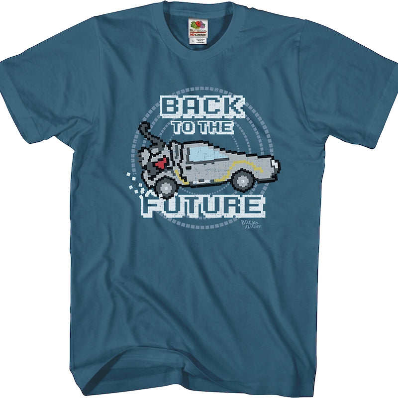 8-Bit DeLorean Back To The Future T-Shirt