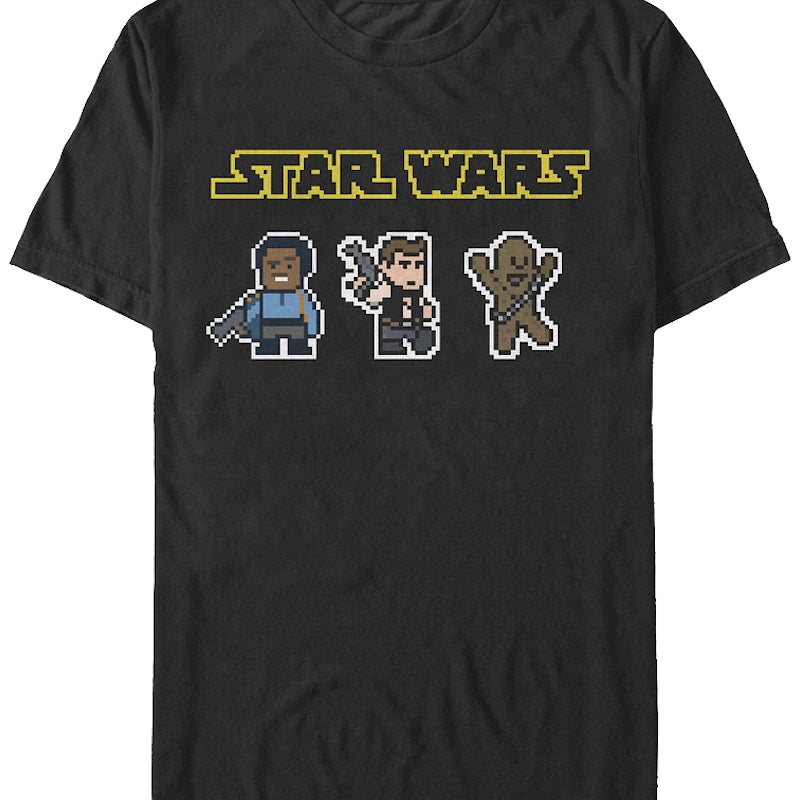 8-Bit Lando Han Chewie Star Wars T-Shirt