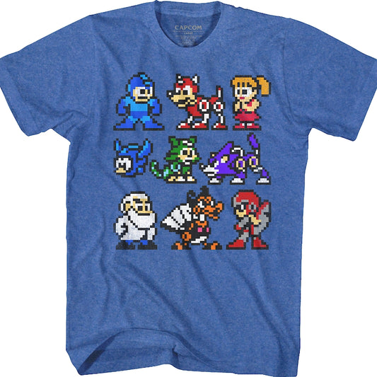 8-Bit Cast Mega Man T-Shirt