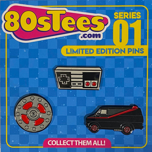 80sTees.com 20th Anniversary Enamel Pin Set - Series 1