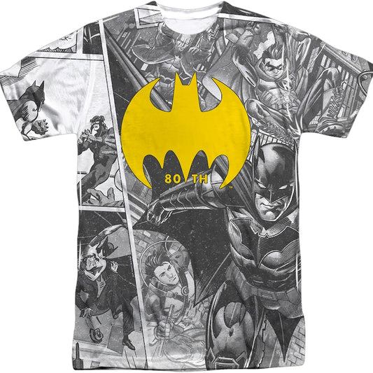 80th Anniversary Collage Batman T-Shirt