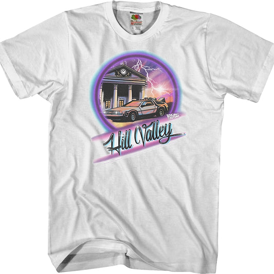 Airbrush Hill Valley Back To The Future T-Shirt