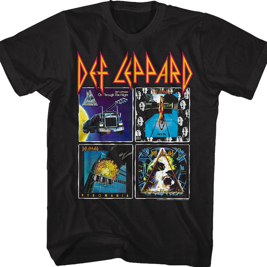 Album Covers Collage Def Leppard T-Shirt