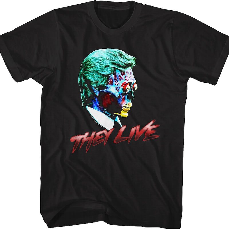 Alien Head Shot They Live T-Shirt