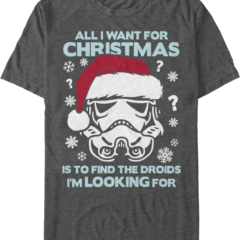 All I Want For Christmas Star Wars T-Shirt