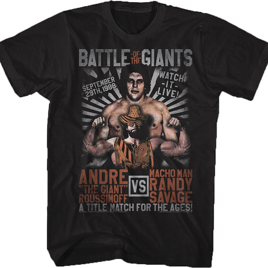 Andre The Giant vs Macho Man Randy Savage T-Shirt