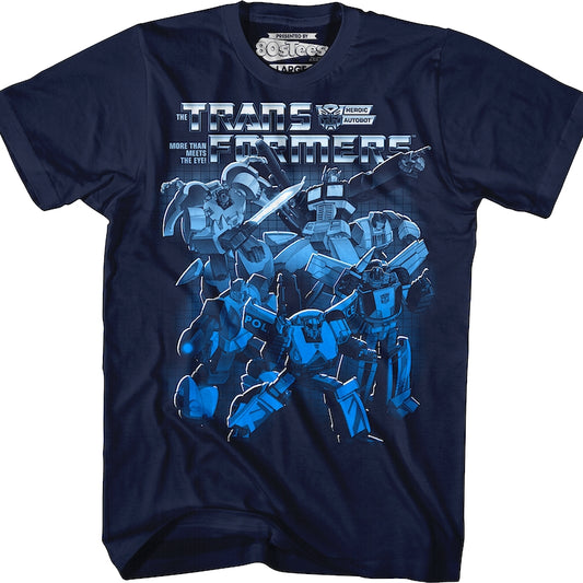 Autobots Blue Collage Transformers T-Shirt