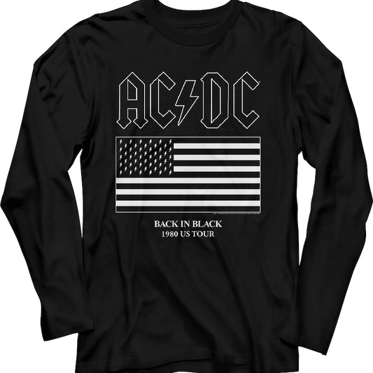 Back In Black 1980 US Tour ACDC Long Sleeve Shirt