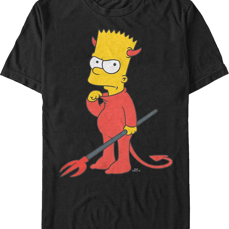 Bart's Devil Costume The Simpsons T-Shirt