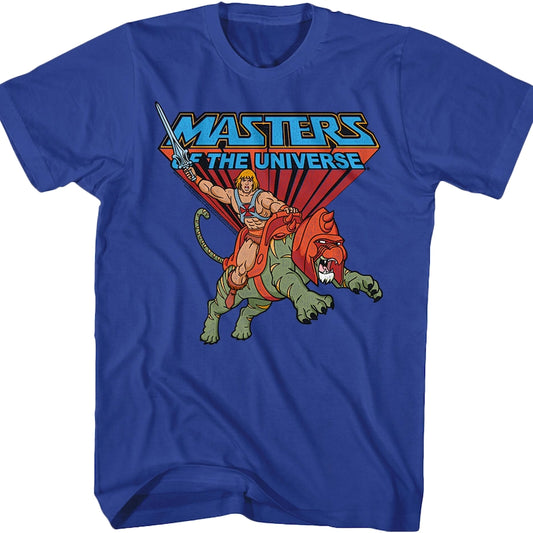 Battle Cat and He-Man Masters of the Universe T-Shirt