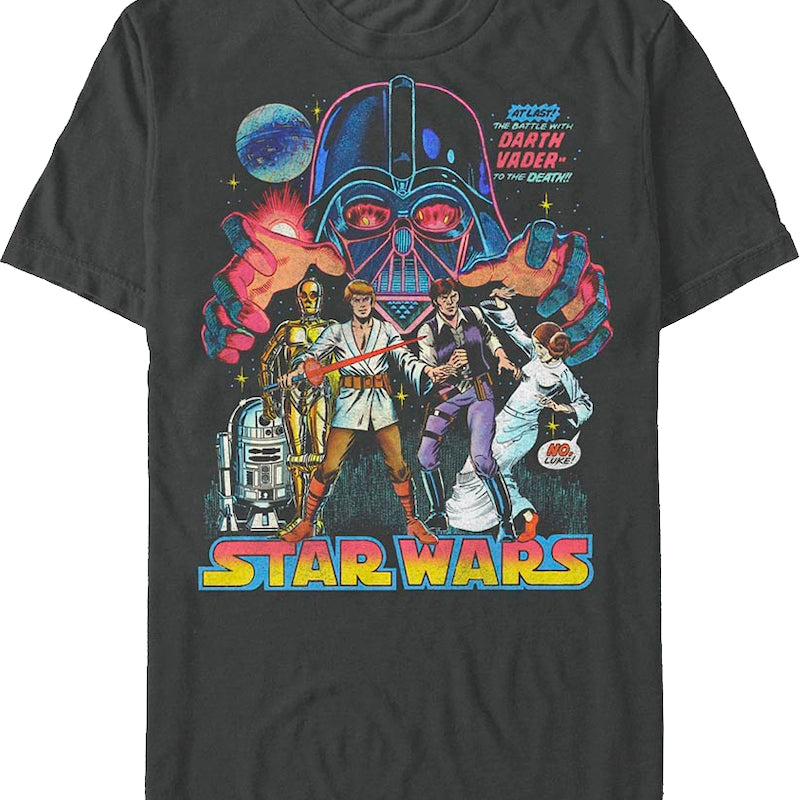 Battle With Darth Vader Star Wars T-Shirt