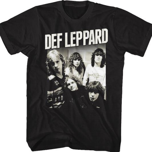 Black and White Band Photo Def Leppard T-Shirt