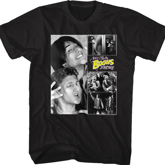 Black and White Collage Bill and Ted's Bogus Journey T-Shirt
