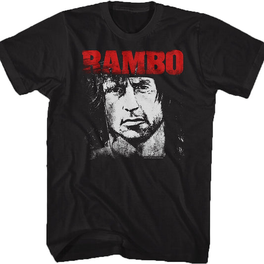 Black and White Face Rambo T-Shirt