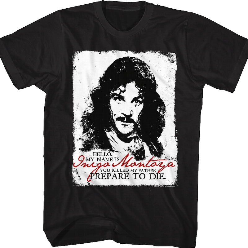 Black and White Inigo Montoya Princess Bride T-Shirt