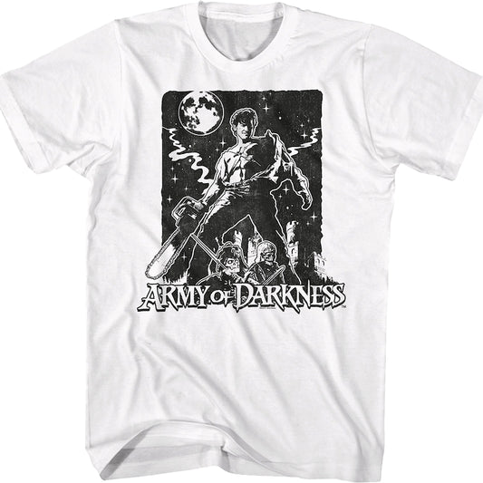 Black And White Poster Army of Darkness T-Shirt