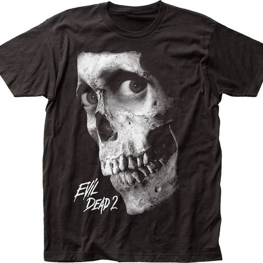 Black And White Skull Evil Dead T-Shirt