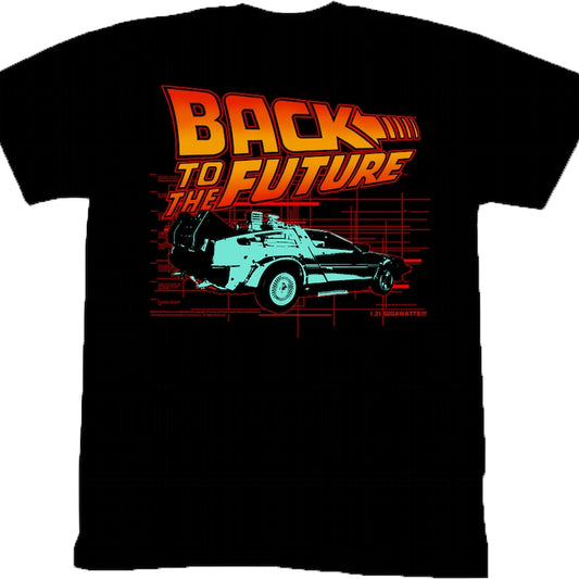 Black Back To The Future T-Shirt
