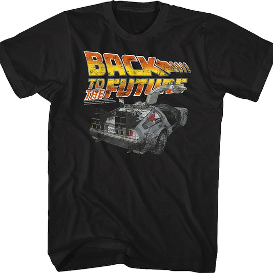 Black Distressed Back to the Future Shirt