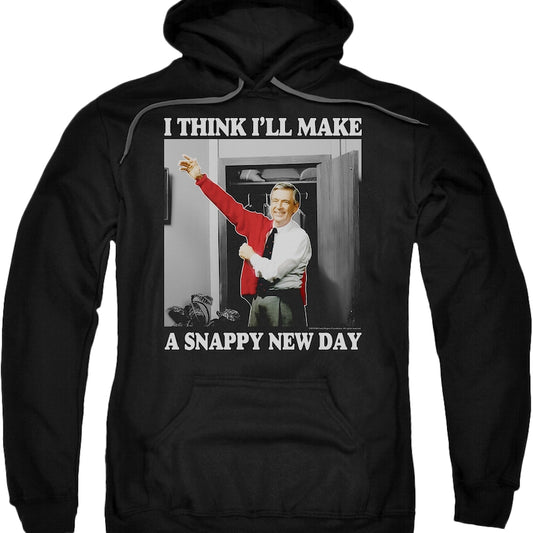 Black Snappy New Day Mr. Rogers Hoodie